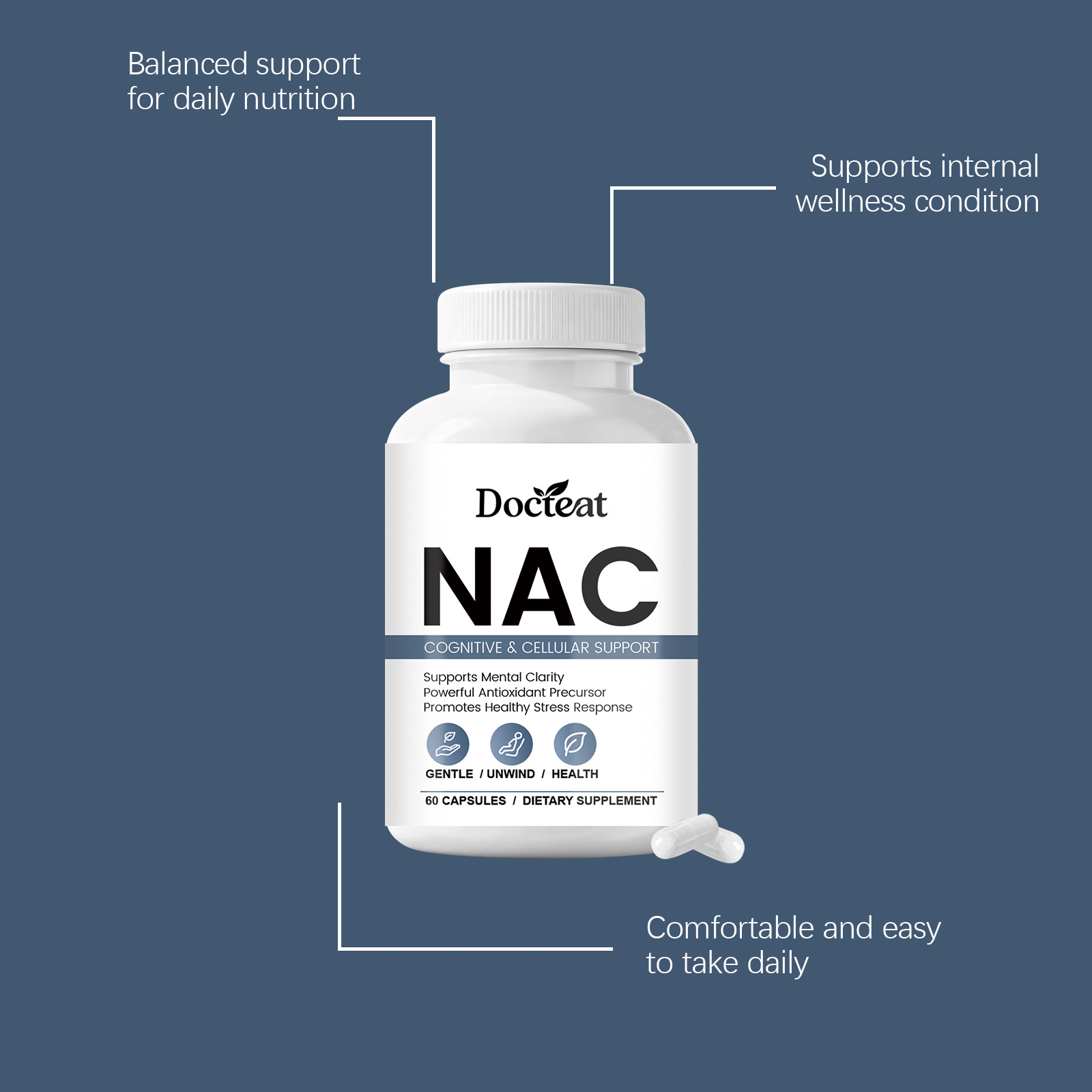 NAC 보충 캡슐 강력한 항산화 효과, 면역 체계 지원 - Nac N Acetyl Cysteine 리뷰 및 가격