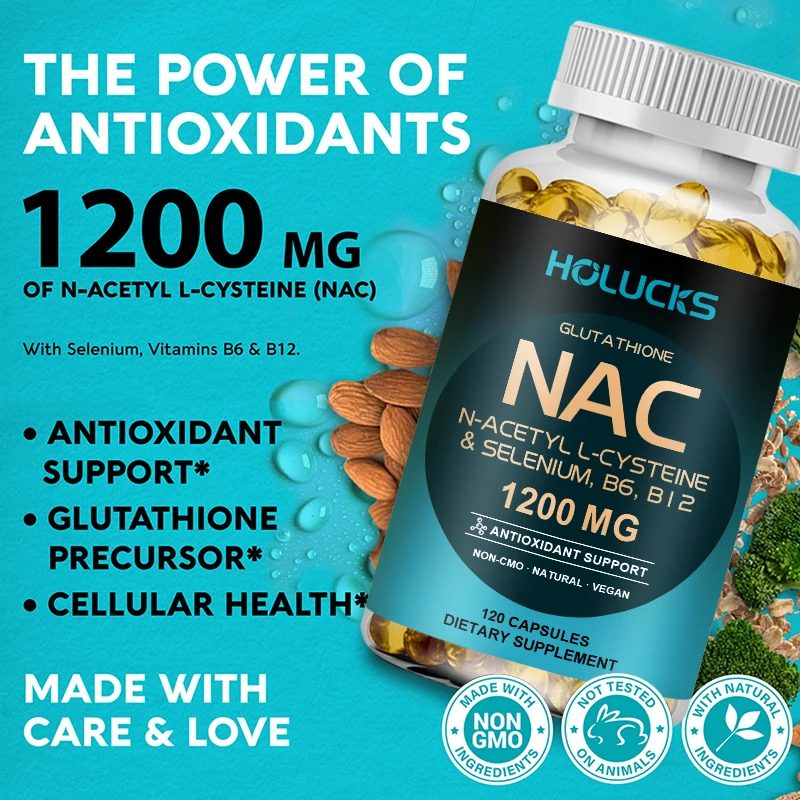 NAC 글루타티온 캡슐 보충제, 간 해독 및 항산화 케 - Nac N Acetyl Cysteine 리뷰 및 가격