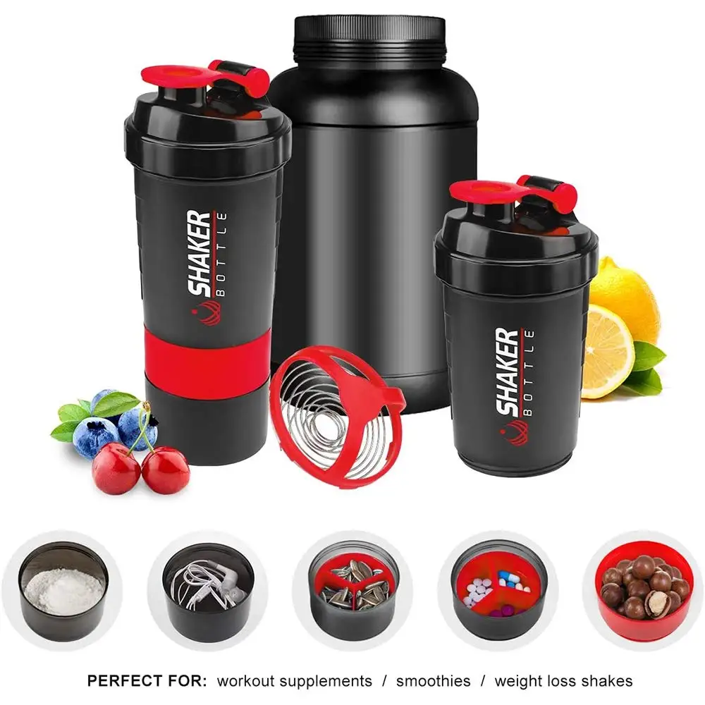 500ml 계층화 된 단백질 병 파우더 셰이커 (파우더 - Whey Protein Isolate 리뷰 및 가격